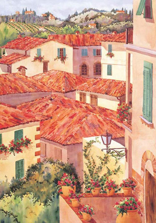 Tuscan Beauty Original Landscape Painting – Hirdie Girdie Art Gallery