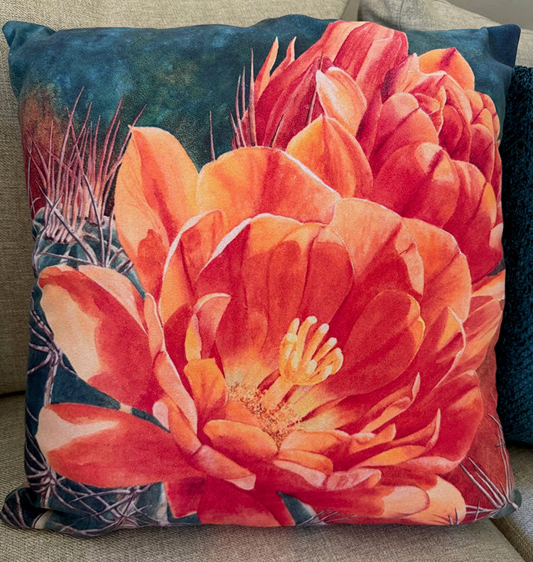 A throw pillow featuring the "Hedgehog" image printed on it. 