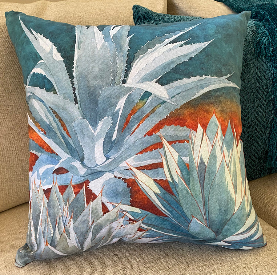 All in the Family decorative pillow on a couch