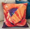 Brilliant Bloom decorative pillow on a couch