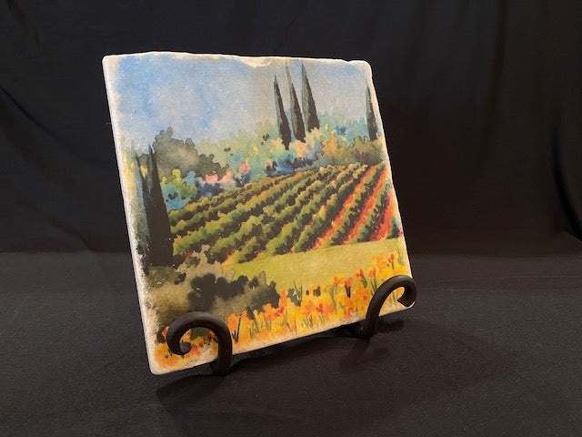 Vineyard 1 trivet on an iron stand