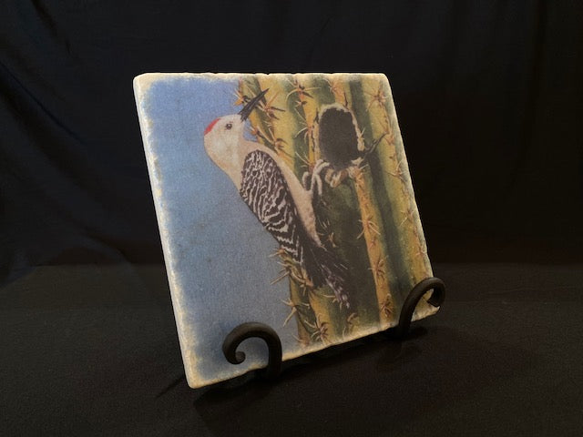 Home Sweet Home trivet on an iron stand