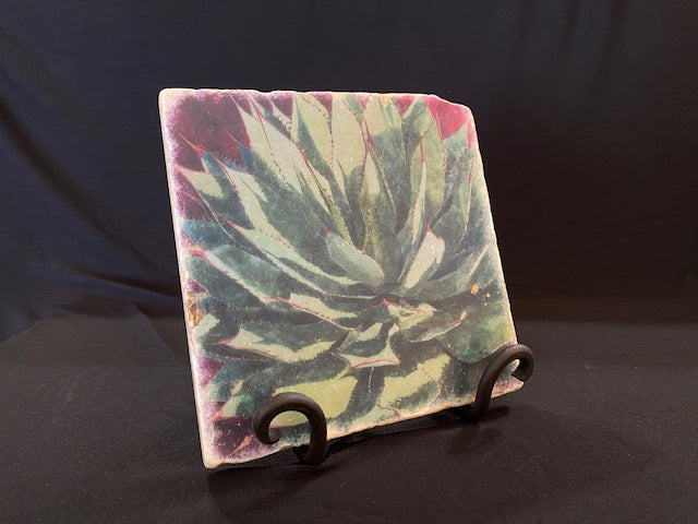 Desert Lotus trivet on an iron stand