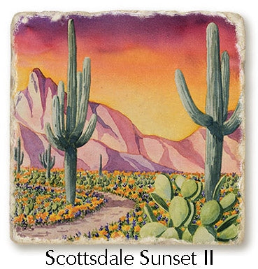 Close up of Scottsdale Sunset II coaster