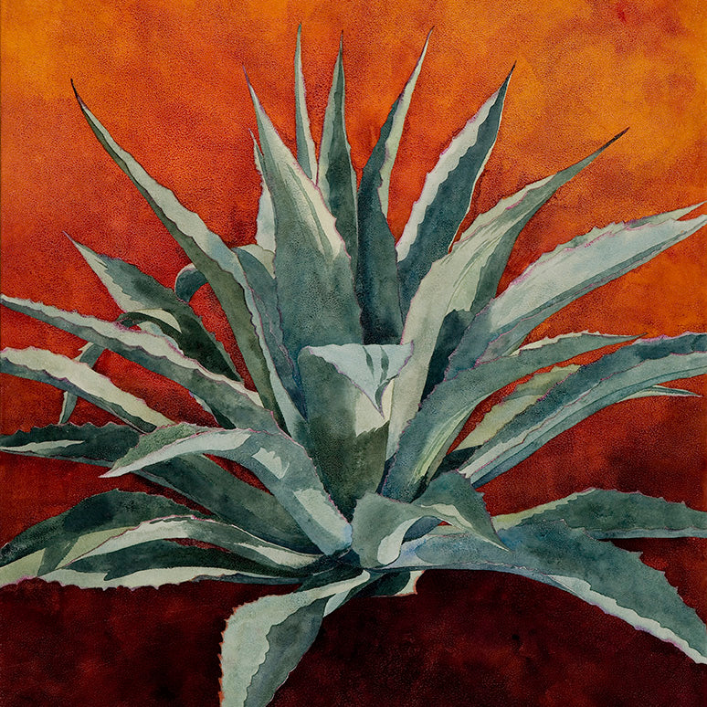 The original Tequila Sunrise watercolor painting for reference