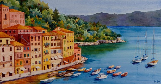 Portofino Sunrise, Italian Riviera artwork - Heidi Rosner Fine Art