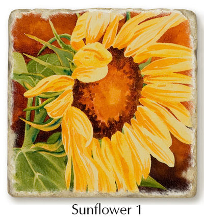 Closeup of the Sunflower 1 coaster